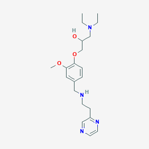 1-(diethylamino)-3-[2-methoxy-4-({[2-(2-pyrazinyl)ethyl]amino}methyl)phenoxy]-2-propanol