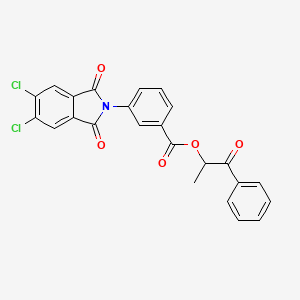 1-methyl-2-oxo-2-phenylethyl 3-(5,6-dichloro-1,3-dioxo-1,3-dihydro-2H-isoindol-2-yl)benzoate