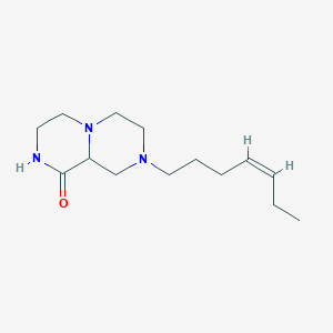 molecular formula C14H25N3O B3941957 8-[(4Z)-hept-4-en-1-yl]hexahydro-2H-pyrazino[1,2-a]pyrazin-1(6H)-one 