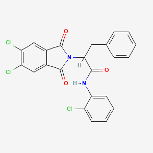 molecular formula C23H15Cl3N2O3 B3941959 N-(2-chlorophenyl)-2-(5,6-dichloro-1,3-dioxo-1,3-dihydro-2H-isoindol-2-yl)-3-phenylpropanamide 