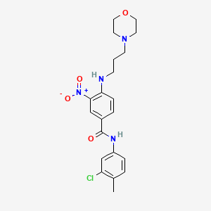 molecular formula C21H25ClN4O4 B3941973 N-(3-chloro-4-methylphenyl)-4-{[3-(4-morpholinyl)propyl]amino}-3-nitrobenzamide 