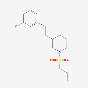 molecular formula C16H22FNO2S B3941983 1-(allylsulfonyl)-3-[2-(3-fluorophenyl)ethyl]piperidine 