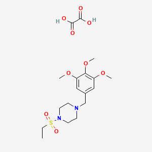 molecular formula C18H28N2O9S B3941986 1-(ethylsulfonyl)-4-(3,4,5-trimethoxybenzyl)piperazine oxalate 