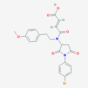 (2E)-4-{[1-(4-bromophenyl)-2,5-dioxopyrrolidin-3-yl][2-(4-methoxyphenyl)ethyl]amino}-4-oxobut-2-enoic acid