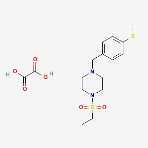 molecular formula C16H24N2O6S2 B3941998 1-(ethylsulfonyl)-4-[4-(methylthio)benzyl]piperazine oxalate 