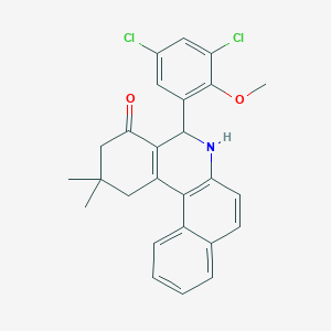 5-(3,5-dichloro-2-methoxyphenyl)-2,2-dimethyl-2,3,5,6-tetrahydrobenzo[a]phenanthridin-4(1H)-one