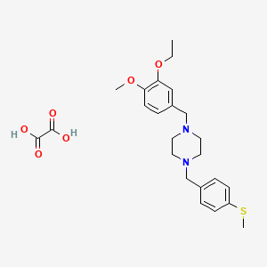 1-(3-ethoxy-4-methoxybenzyl)-4-[4-(methylthio)benzyl]piperazine oxalate