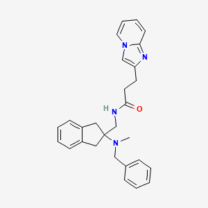 molecular formula C28H30N4O B3942014 N-({2-[benzyl(methyl)amino]-2,3-dihydro-1H-inden-2-yl}methyl)-3-imidazo[1,2-a]pyridin-2-ylpropanamide 