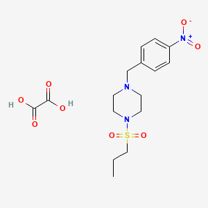 molecular formula C16H23N3O8S B3942048 1-(4-nitrobenzyl)-4-(propylsulfonyl)piperazine oxalate 