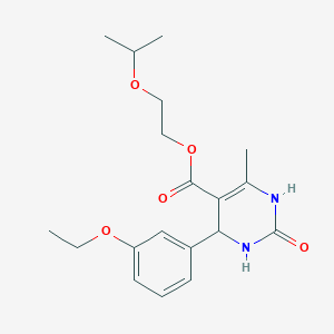 molecular formula C19H26N2O5 B394206 2-Isopropoxyethyl 4-(3-ethoxyphenyl)-6-methyl-2-oxo-1,2,3,4-tetrahydro-5-pyrimidinecarboxylate 