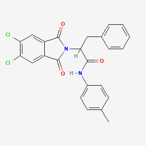 molecular formula C24H18Cl2N2O3 B3942064 2-(5,6-dichloro-1,3-dioxo-1,3-dihydro-2H-isoindol-2-yl)-N-(4-methylphenyl)-3-phenylpropanamide 