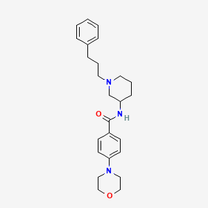 molecular formula C25H33N3O2 B3942073 4-(4-morpholinyl)-N-[1-(3-phenylpropyl)-3-piperidinyl]benzamide 
