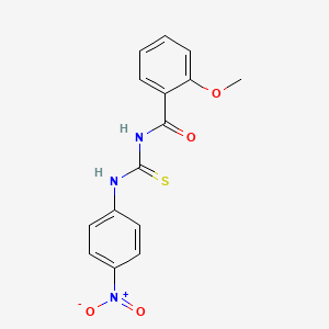 molecular formula C15H13N3O4S B3942083 2-methoxy-N-{[(4-nitrophenyl)amino]carbonothioyl}benzamide 
