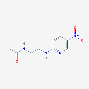 molecular formula C9H12N4O3 B3942096 N-{2-[(5-nitro-2-pyridinyl)amino]ethyl}acetamide 