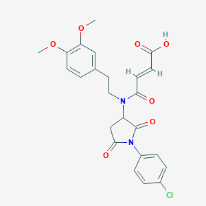 4-{[1-(4-Chlorophenyl)-2,5-dioxo-3-pyrrolidinyl][2-(3,4-dimethoxyphenyl)ethyl]amino}-4-oxo-2-butenoic acid