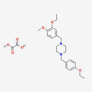 molecular formula C25H34N2O7 B3942103 1-(4-ethoxybenzyl)-4-(3-ethoxy-4-methoxybenzyl)piperazine oxalate 