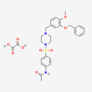 molecular formula C29H33N3O9S B3942123 N-[4-({4-[3-(benzyloxy)-4-methoxybenzyl]-1-piperazinyl}sulfonyl)phenyl]acetamide oxalate 