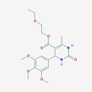 2-Ethoxyethyl 6-methyl-2-oxo-4-(3,4,5-trimethoxyphenyl)-1,2,3,4-tetrahydro-5-pyrimidinecarboxylate