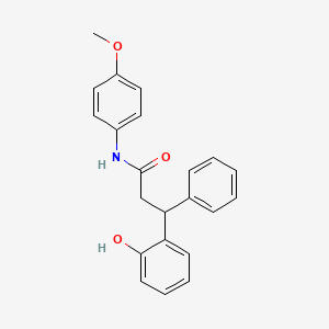 molecular formula C22H21NO3 B3942143 3-(2-hydroxyphenyl)-N-(4-methoxyphenyl)-3-phenylpropanamide 