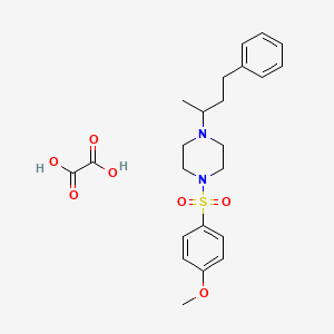 molecular formula C23H30N2O7S B3942149 1-[(4-methoxyphenyl)sulfonyl]-4-(1-methyl-3-phenylpropyl)piperazine oxalate 