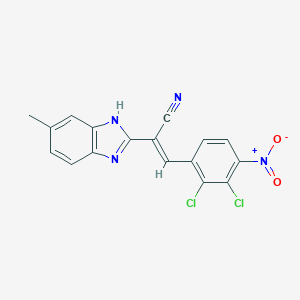 molecular formula C17H10Cl2N4O2 B394216 3-{2,3-dichloro-4-nitrophenyl}-2-(6-methyl-1H-benzimidazol-2-yl)acrylonitrile 