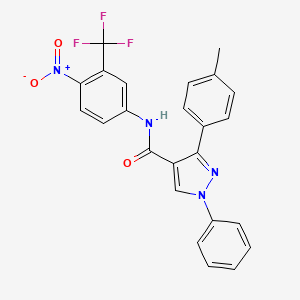 3-(4-methylphenyl)-N-[4-nitro-3-(trifluoromethyl)phenyl]-1-phenyl-1H-pyrazole-4-carboxamide