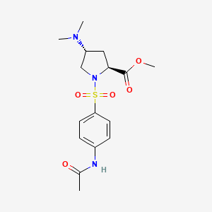 methyl (2S,4R)-1-{[4-(acetylamino)phenyl]sulfonyl}-4-(dimethylamino)pyrrolidine-2-carboxylate