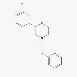 molecular formula C20H24ClNO B039422 2-(3-Chlorophenyl)-4-(2-methyl-1-phenylpropan-2-yl)morpholine CAS No. 119491-62-2