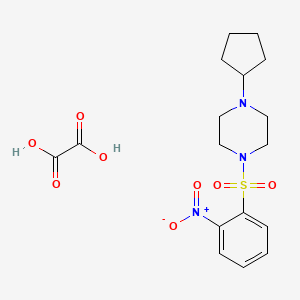 1-cyclopentyl-4-[(2-nitrophenyl)sulfonyl]piperazine oxalate