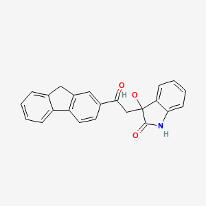 molecular formula C23H17NO3 B3942227 3-[2-(9H-fluoren-2-yl)-2-oxoethyl]-3-hydroxy-1,3-dihydro-2H-indol-2-one 