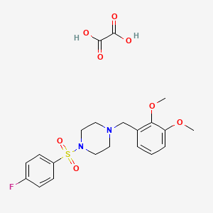 molecular formula C21H25FN2O8S B3942243 1-(2,3-dimethoxybenzyl)-4-[(4-fluorophenyl)sulfonyl]piperazine oxalate 