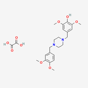 molecular formula C24H32N2O9 B3942264 4-{[4-(3,4-dimethoxybenzyl)-1-piperazinyl]methyl}-2,6-dimethoxyphenol ethanedioate (salt) 