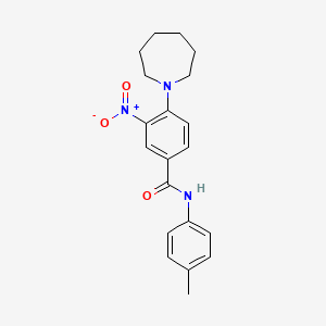 molecular formula C20H23N3O3 B3942268 4-(1-azepanyl)-N-(4-methylphenyl)-3-nitrobenzamide 