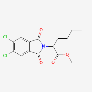 molecular formula C15H15Cl2NO4 B3942273 methyl 2-(5,6-dichloro-1,3-dioxo-1,3-dihydro-2H-isoindol-2-yl)hexanoate 