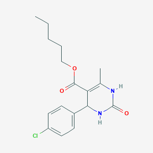 molecular formula C17H21ClN2O3 B394228 Pentyl 4-(4-chlorophenyl)-6-methyl-2-oxo-1,2,3,4-tetrahydro-5-pyrimidinecarboxylate 