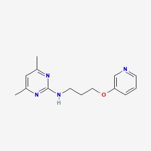 molecular formula C14H18N4O B3942281 4,6-dimethyl-N-[3-(pyridin-3-yloxy)propyl]pyrimidin-2-amine 