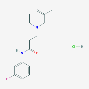 molecular formula C15H22ClFN2O B3942289 N~3~-ethyl-N~1~-(3-fluorophenyl)-N~3~-(2-methyl-2-propen-1-yl)-beta-alaninamide hydrochloride 