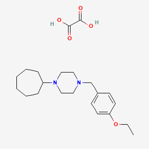 molecular formula C22H34N2O5 B3942300 1-cycloheptyl-4-(4-ethoxybenzyl)piperazine oxalate 