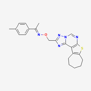 1-(4-methylphenyl)ethanone O-(9,10,11,12-tetrahydro-8H-cyclohepta[4,5]thieno[3,2-e][1,2,4]triazolo[1,5-c]pyrimidin-2-ylmethyl)oxime
