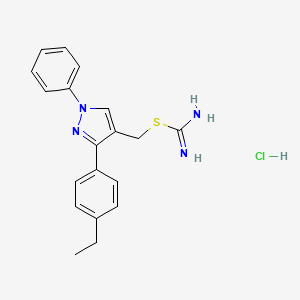 molecular formula C19H21ClN4S B3942308 [3-(4-ethylphenyl)-1-phenyl-1H-pyrazol-4-yl]methyl imidothiocarbamate hydrochloride 