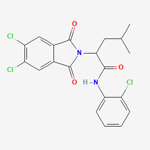 molecular formula C20H17Cl3N2O3 B3942312 N-(2-chlorophenyl)-2-(5,6-dichloro-1,3-dioxo-1,3-dihydro-2H-isoindol-2-yl)-4-methylpentanamide 