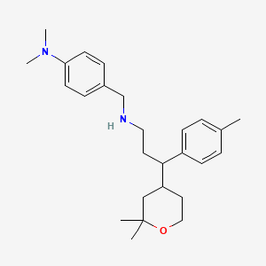 4-({[3-(2,2-dimethyltetrahydro-2H-pyran-4-yl)-3-(4-methylphenyl)propyl]amino}methyl)-N,N-dimethylaniline