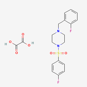molecular formula C19H20F2N2O6S B3942352 1-(2-fluorobenzyl)-4-[(4-fluorophenyl)sulfonyl]piperazine oxalate 