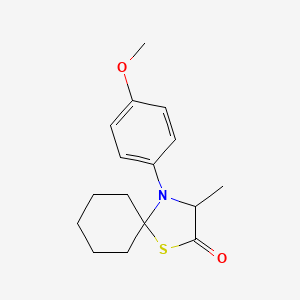 molecular formula C16H21NO2S B3942369 4-(4-methoxyphenyl)-3-methyl-1-thia-4-azaspiro[4.5]decan-2-one 