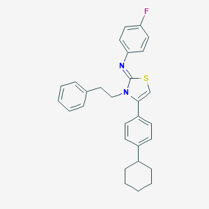 molecular formula C29H29FN2S B394237 N-[4-(4-cyclohexylphenyl)-3-phenethyl-1,3-thiazol-2(3H)-yliden]-N-(4-fluorophenyl)amine 