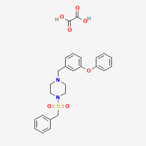 molecular formula C26H28N2O7S B3942379 1-(benzylsulfonyl)-4-(3-phenoxybenzyl)piperazine oxalate 