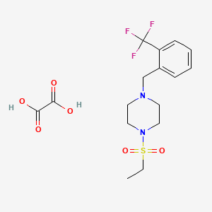 molecular formula C16H21F3N2O6S B3942393 1-(ethylsulfonyl)-4-[2-(trifluoromethyl)benzyl]piperazine oxalate 
