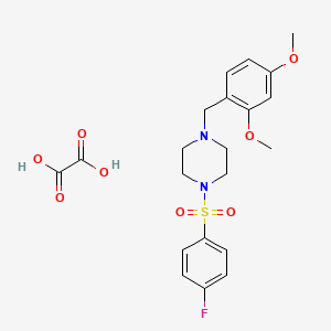 molecular formula C21H25FN2O8S B3942398 1-(2,4-dimethoxybenzyl)-4-[(4-fluorophenyl)sulfonyl]piperazine oxalate 