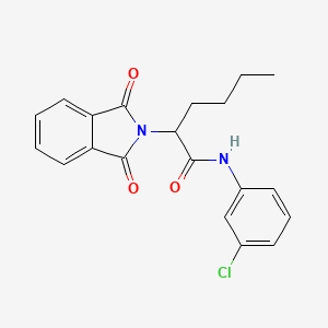 molecular formula C20H19ClN2O3 B3942404 N-(3-chlorophenyl)-2-(1,3-dioxo-1,3-dihydro-2H-isoindol-2-yl)hexanamide 