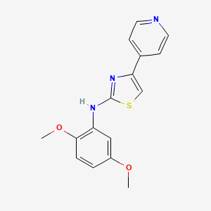 molecular formula C16H15N3O2S B3942410 N-(2,5-dimethoxyphenyl)-4-(4-pyridinyl)-1,3-thiazol-2-amine 